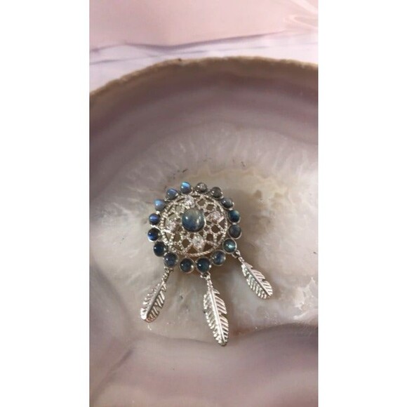 Labradorite Dream Catcher Pendant - Picture 4 of 5